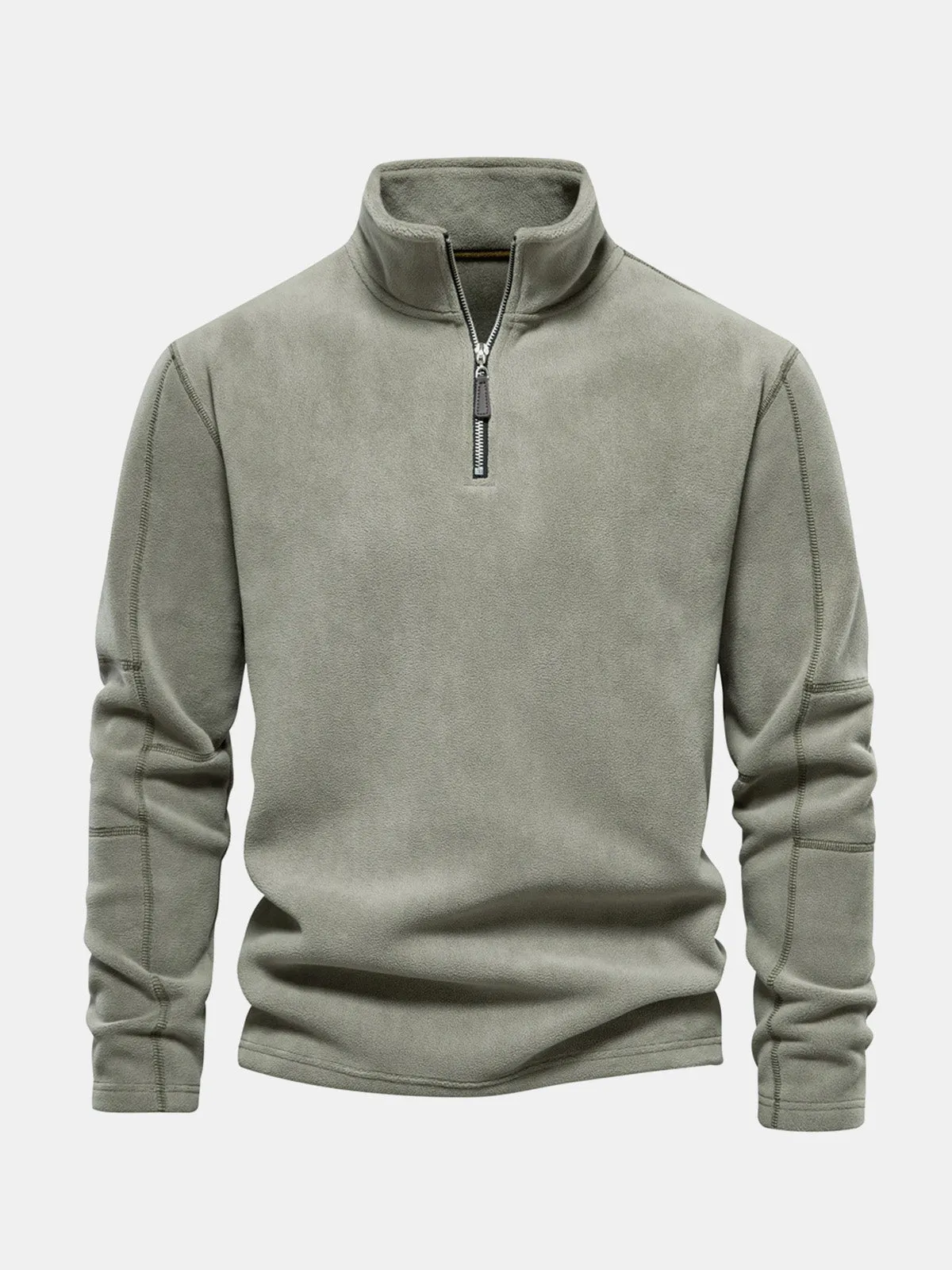Men's Quarter-Zip Fleece Pullover Sweatshirt sold by Eleven Oasis