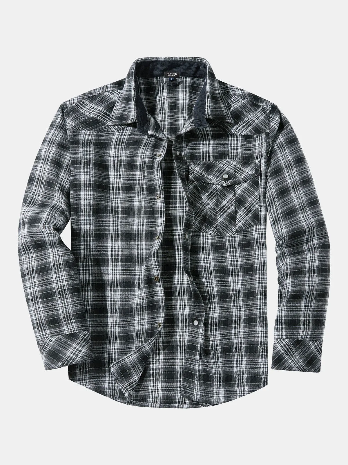 Men's Plaid Flannel Long Sleeve Shirt sold by Eleven Oasis