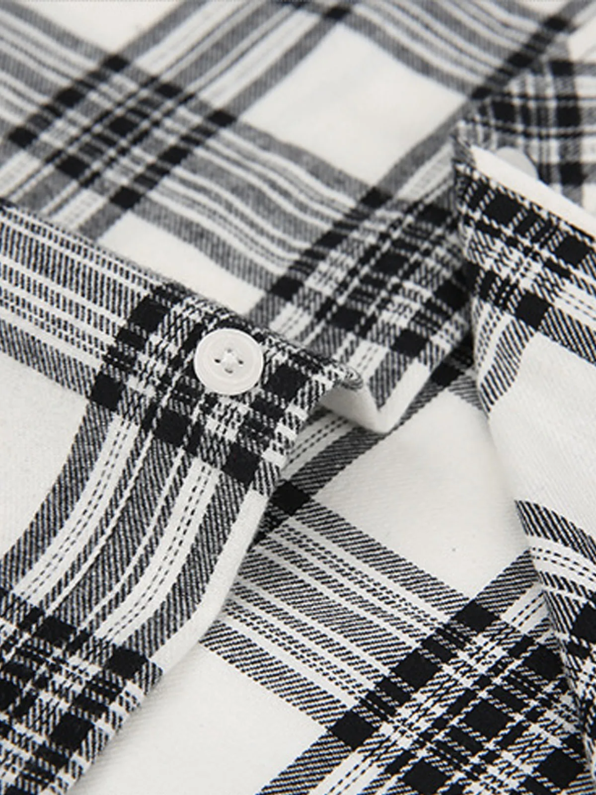 Men's Plaid Button-Down Long Sleeve Shirt sold by Eleven Oasis product image thumbnail 4