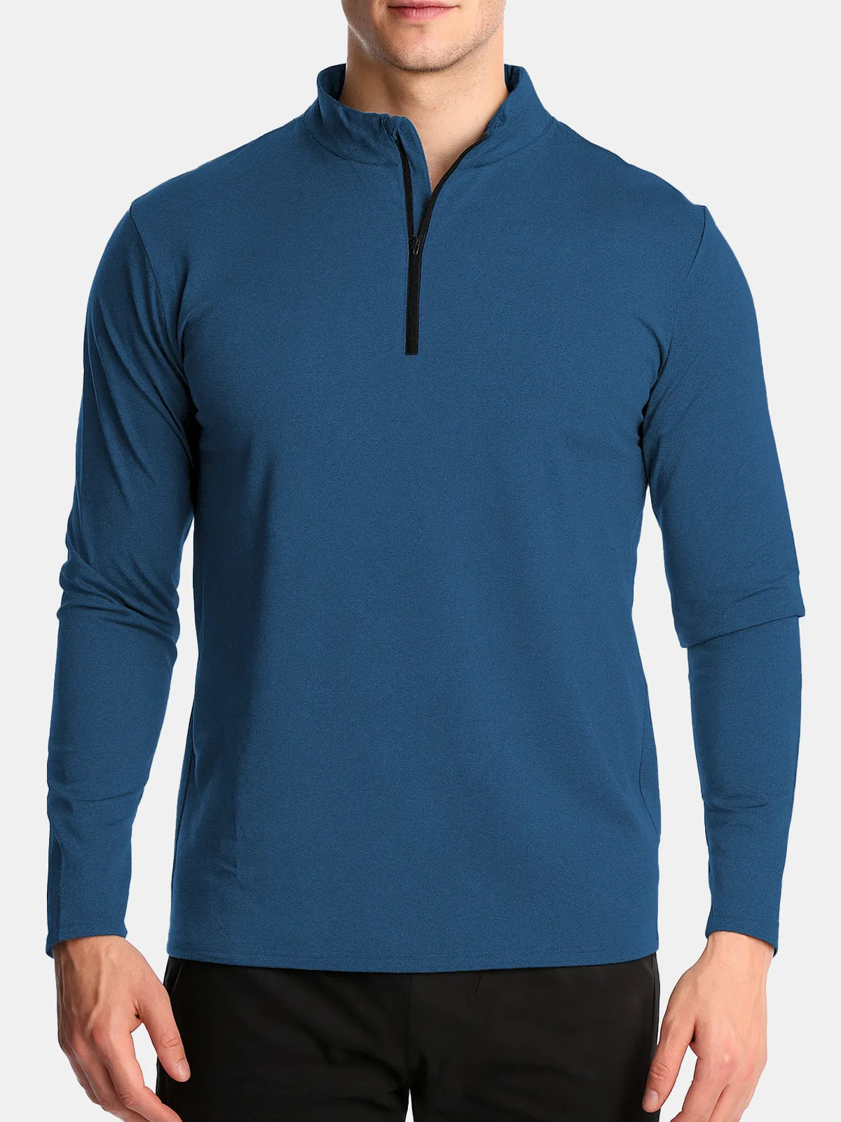 Men's Slim Fit Half-Zip Performance Long Sleeve Shirt sold by Eleven Oasis product image thumbnail 4