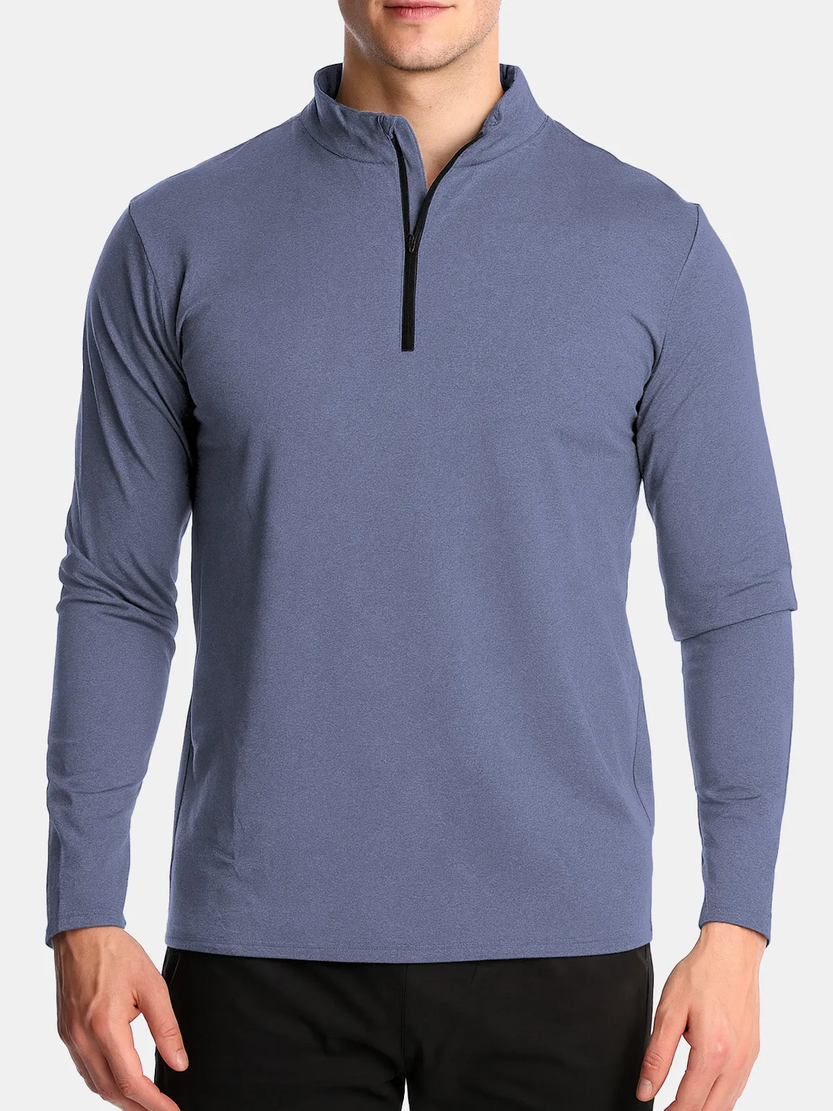Men's Slim Fit Half-Zip Performance Long Sleeve Shirt sold by Eleven Oasis product image thumbnail 5
