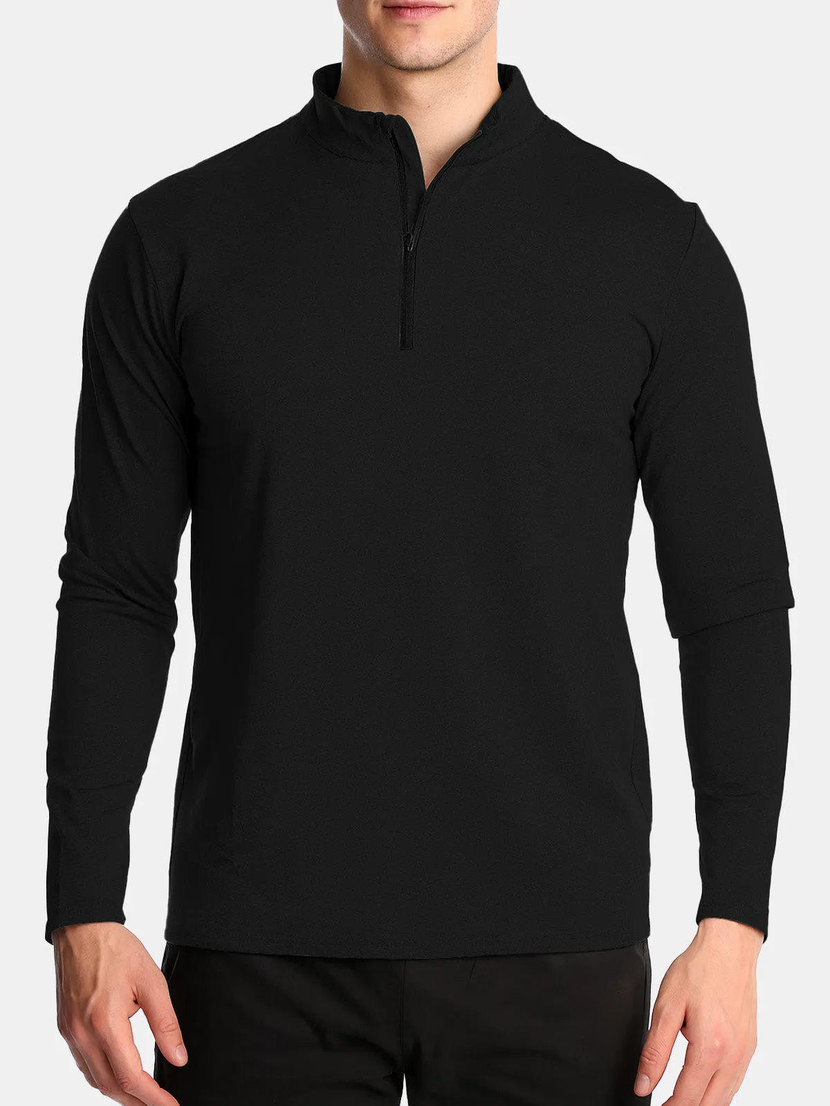 Men's Slim Fit Half-Zip Performance Long Sleeve Shirt sold by Eleven Oasis product image thumbnail 3
