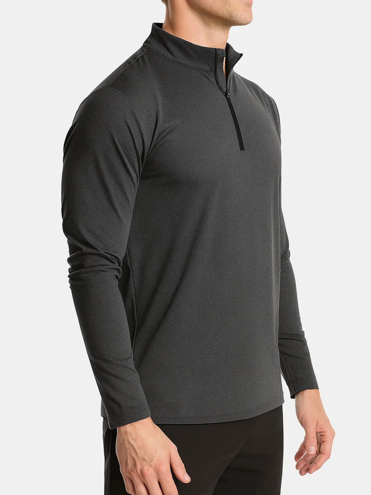 Men's Slim Fit Half-Zip Performance Long Sleeve Shirt sold by Eleven Oasis product image thumbnail 2