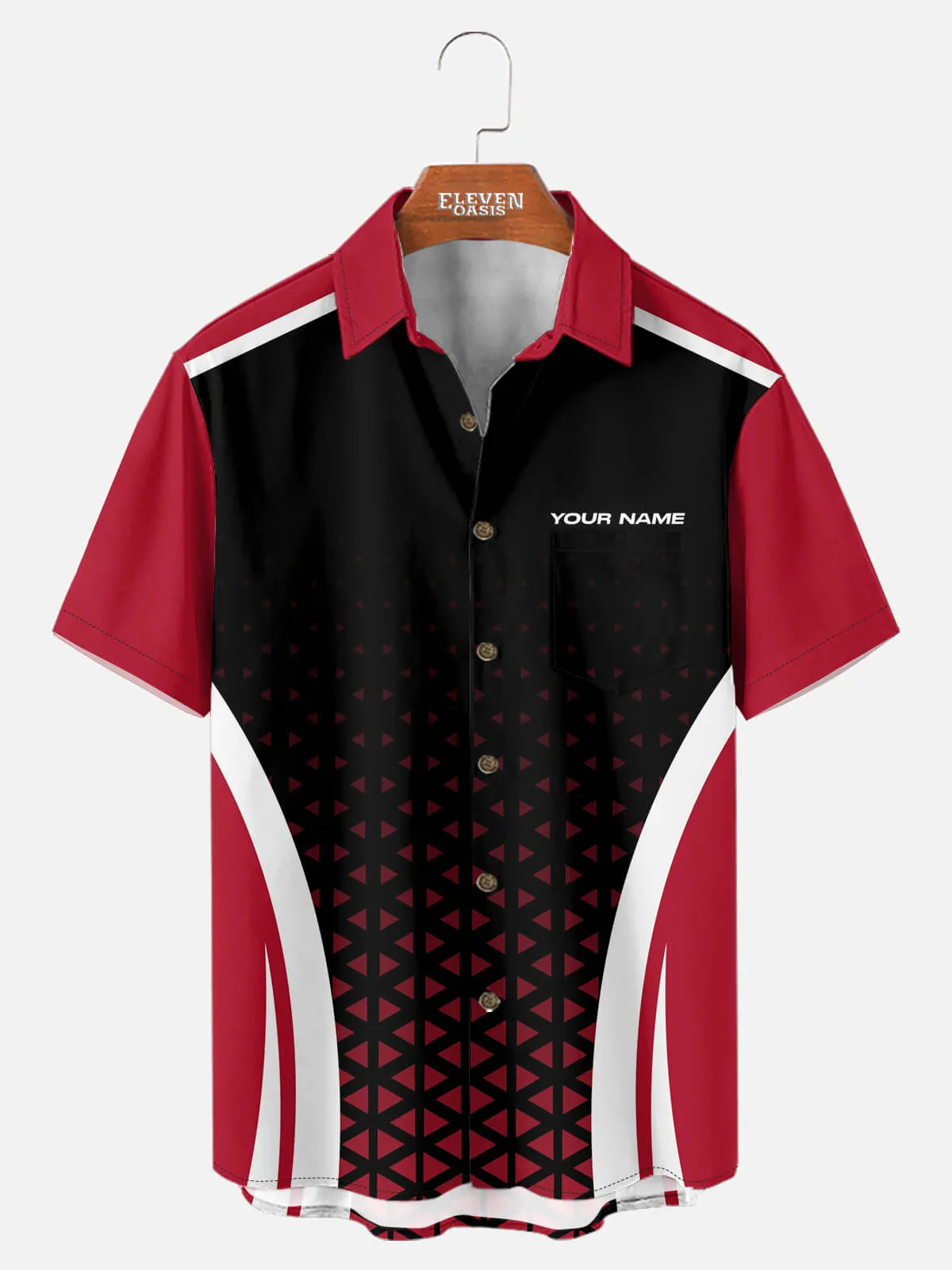 Men's Custom American Football Stripe Short Sleeve Shirt sold by Eleven Oasis