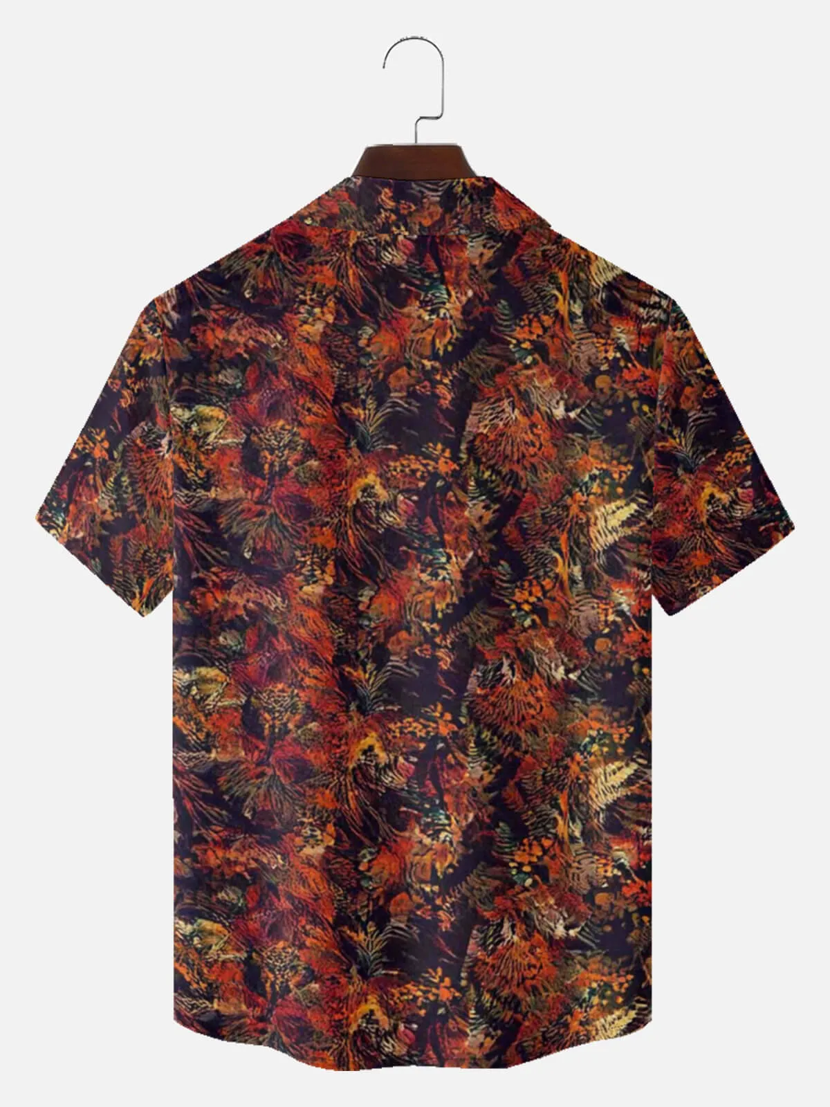 Men's Abstract Fall Forest Foliage Short Sleeve Shirt sold by Eleven Oasis product image thumbnail 3