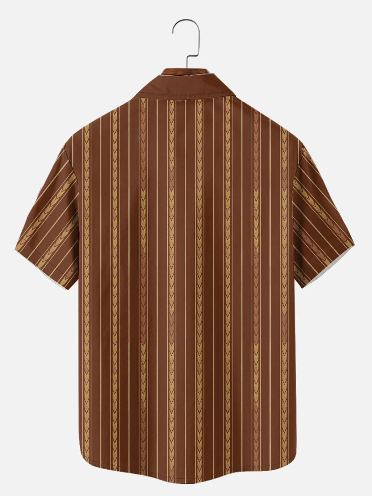 Tall Men's Retro Arrow Stripe Short Sleeve Shirt sold by Eleven Oasis product image thumbnail 3