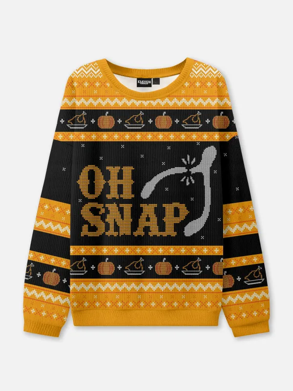 Oh Snap Thanksgiving Ugly Sweater sold by Eleven Oasis