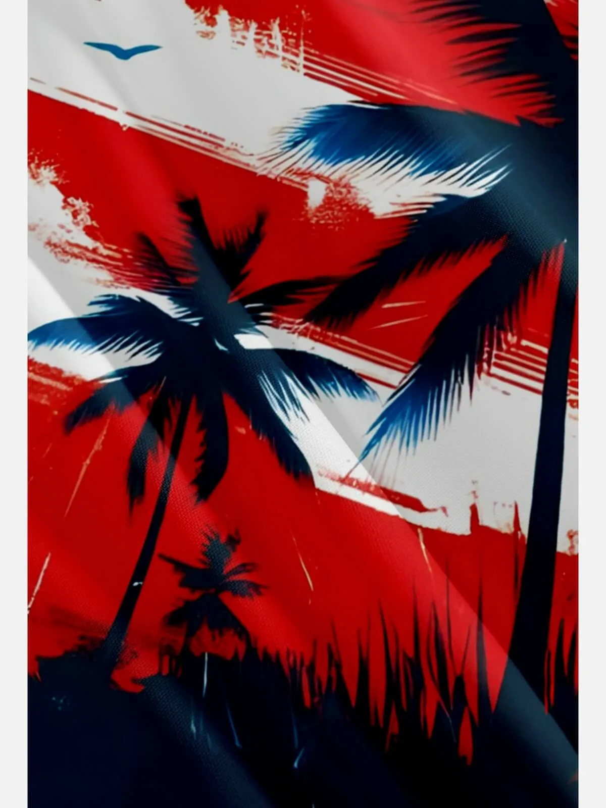 Men's Patriotic Paradise Paintbrush Flag Short Sleeve Shirt sold by Eleven Oasis product image thumbnail 3