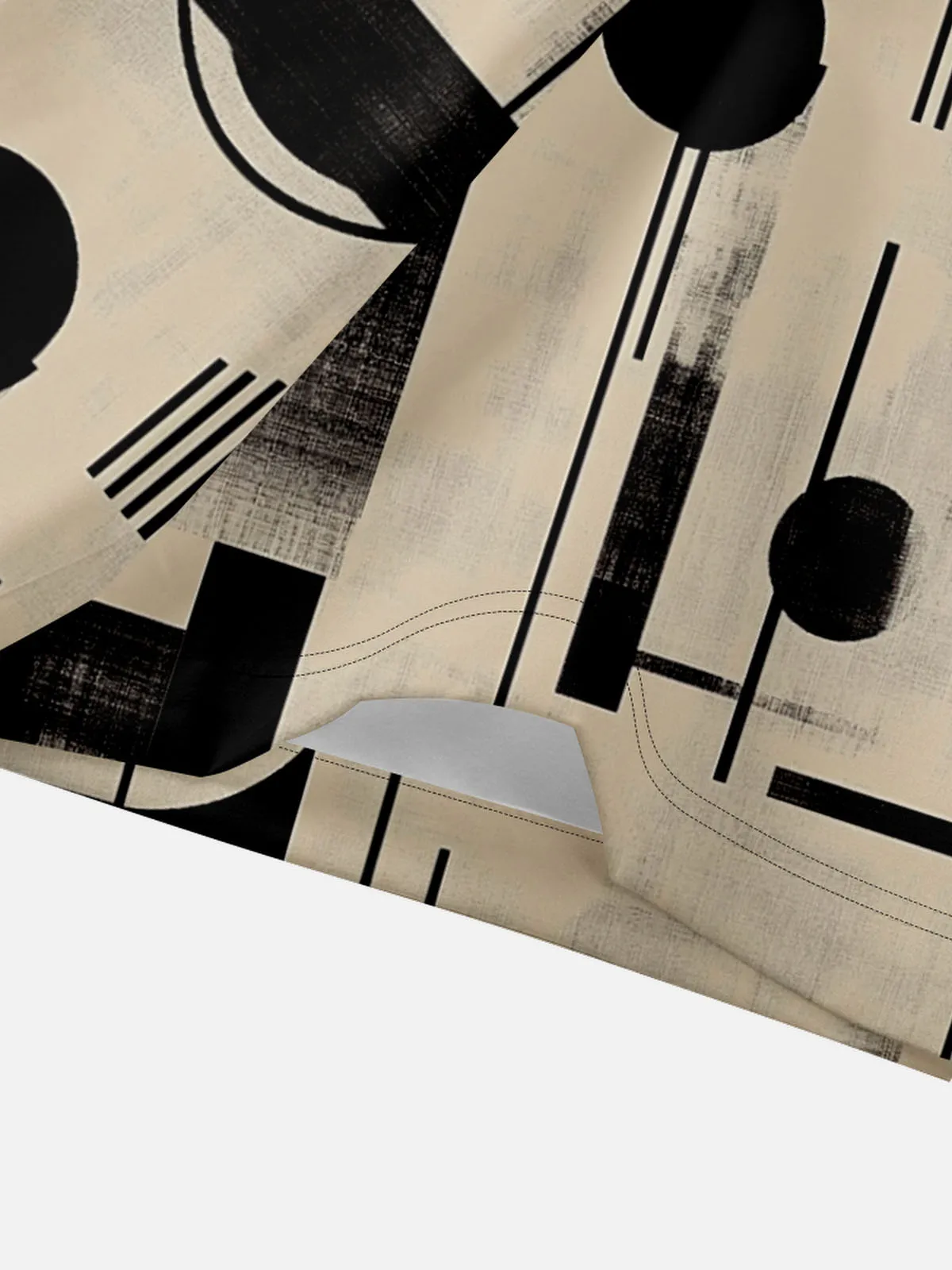 Tall Men's Bauhaus Geometric Pattern Short Sleeve Shirt sold by Eleven Oasis product image thumbnail 3