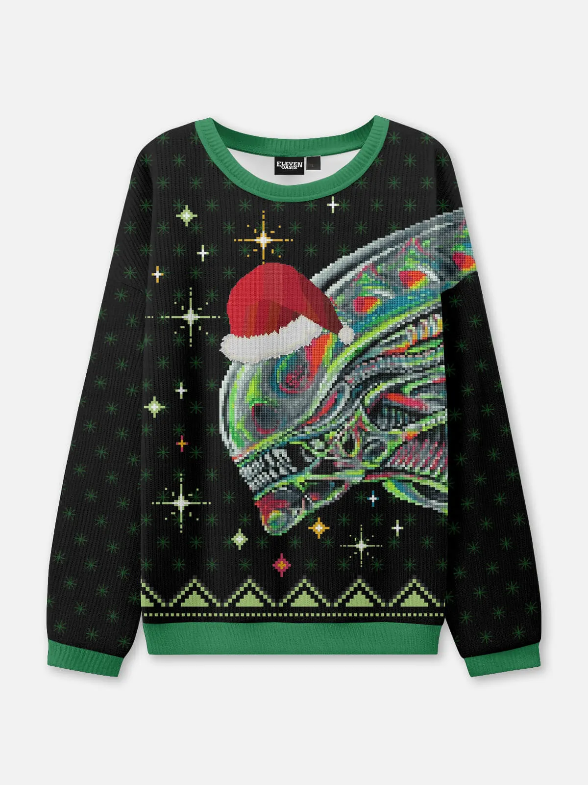 Ugly Christmas Sweater Alien Xenomorph Sweatshirt sold by Eleven Oasis product image thumbnail 2