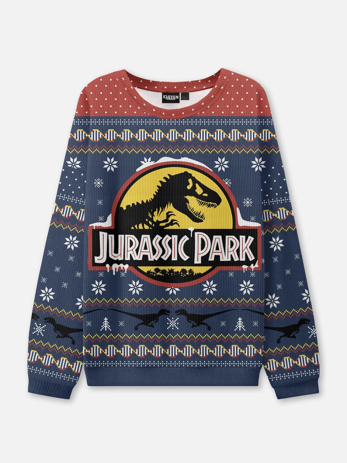 Ugly Christmas Sweater Jurassic Park Sweatshirt sold by Eleven Oasis