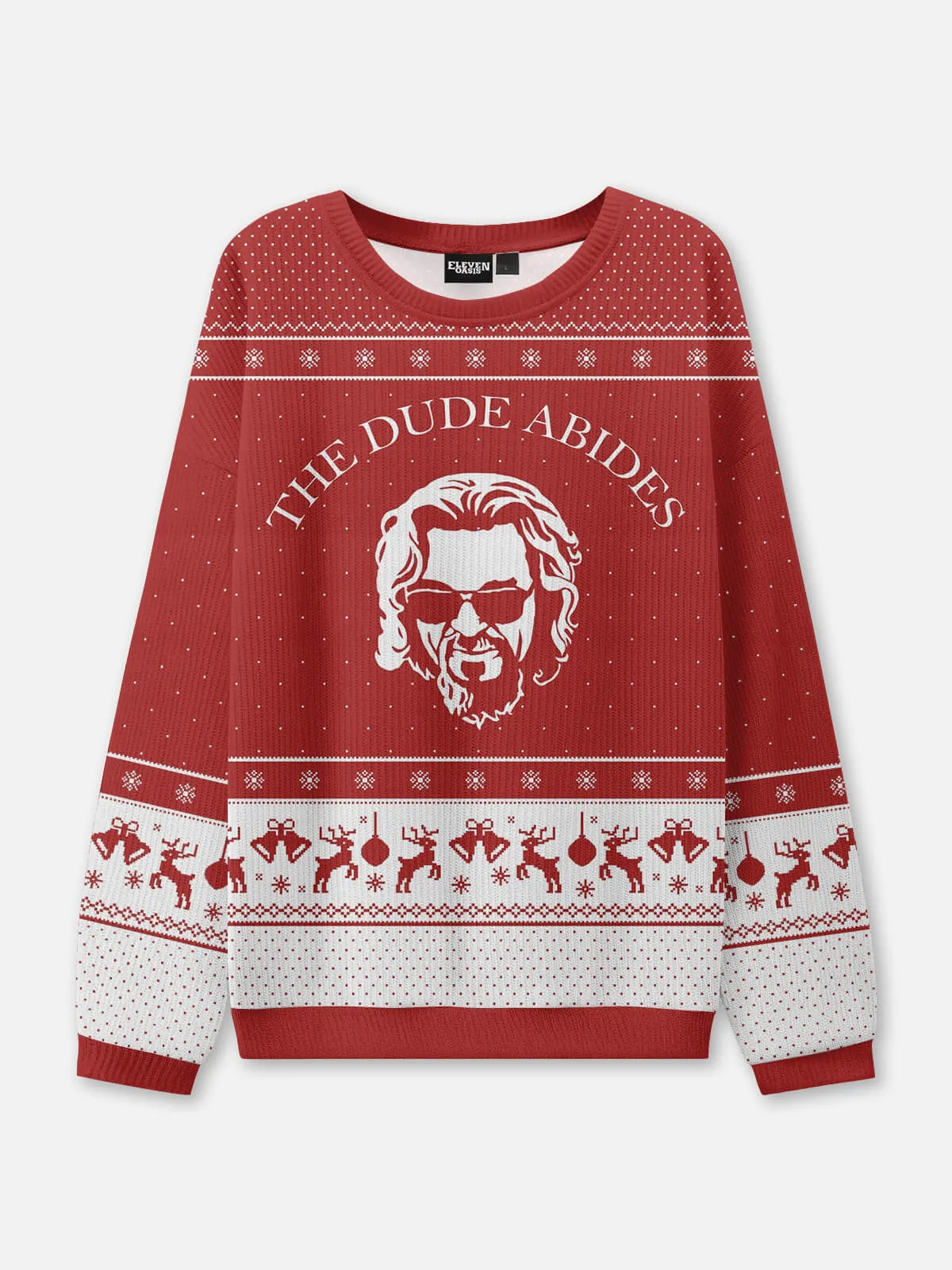 Ugly Christmas Sweater The Dude Abides Sweatshirt sold by Eleven Oasis product image thumbnail 2