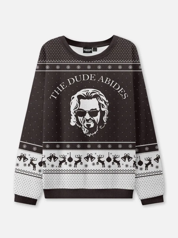 Ugly Christmas Sweater The Dude Abides Sweatshirt sold by Eleven Oasis