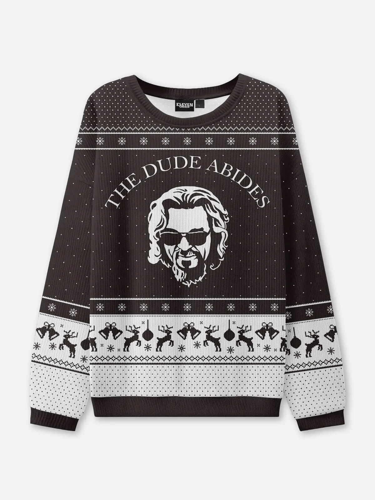 Ugly Christmas Sweater The Dude Abides Sweatshirt sold by Eleven Oasis