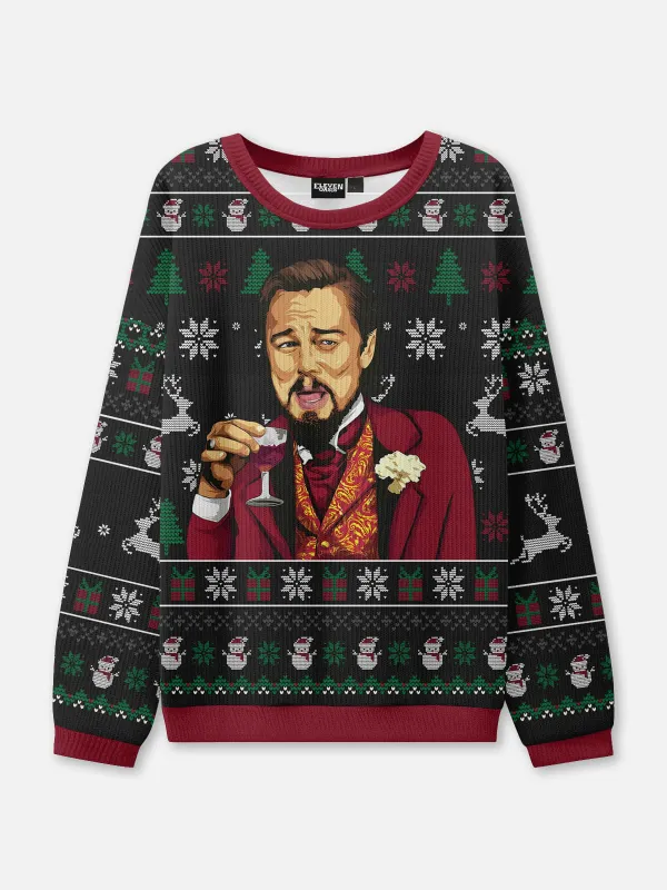 Ugly Christmas Sweater Laughing Meme Toast Sweatshirt sold by Eleven Oasis
