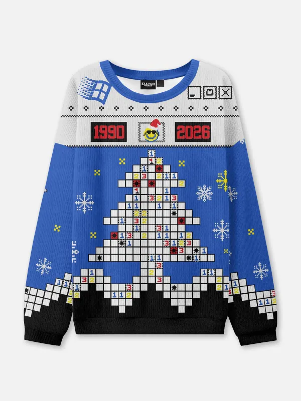 Ugly Christmas Sweater Minesweeper Tree Sweatshirt sold by Eleven Oasis
