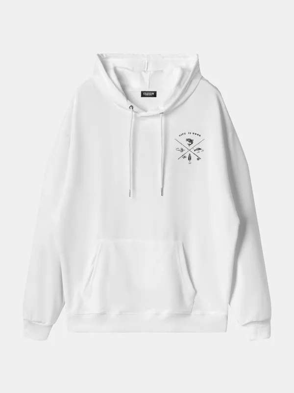 Life Is Good Fishing Crest Hoodie sold by Eleven Oasis