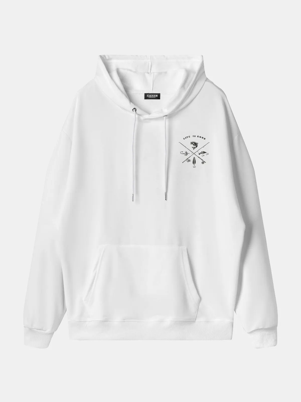 Life Is Good Fishing Crest Hoodie sold by Eleven Oasis