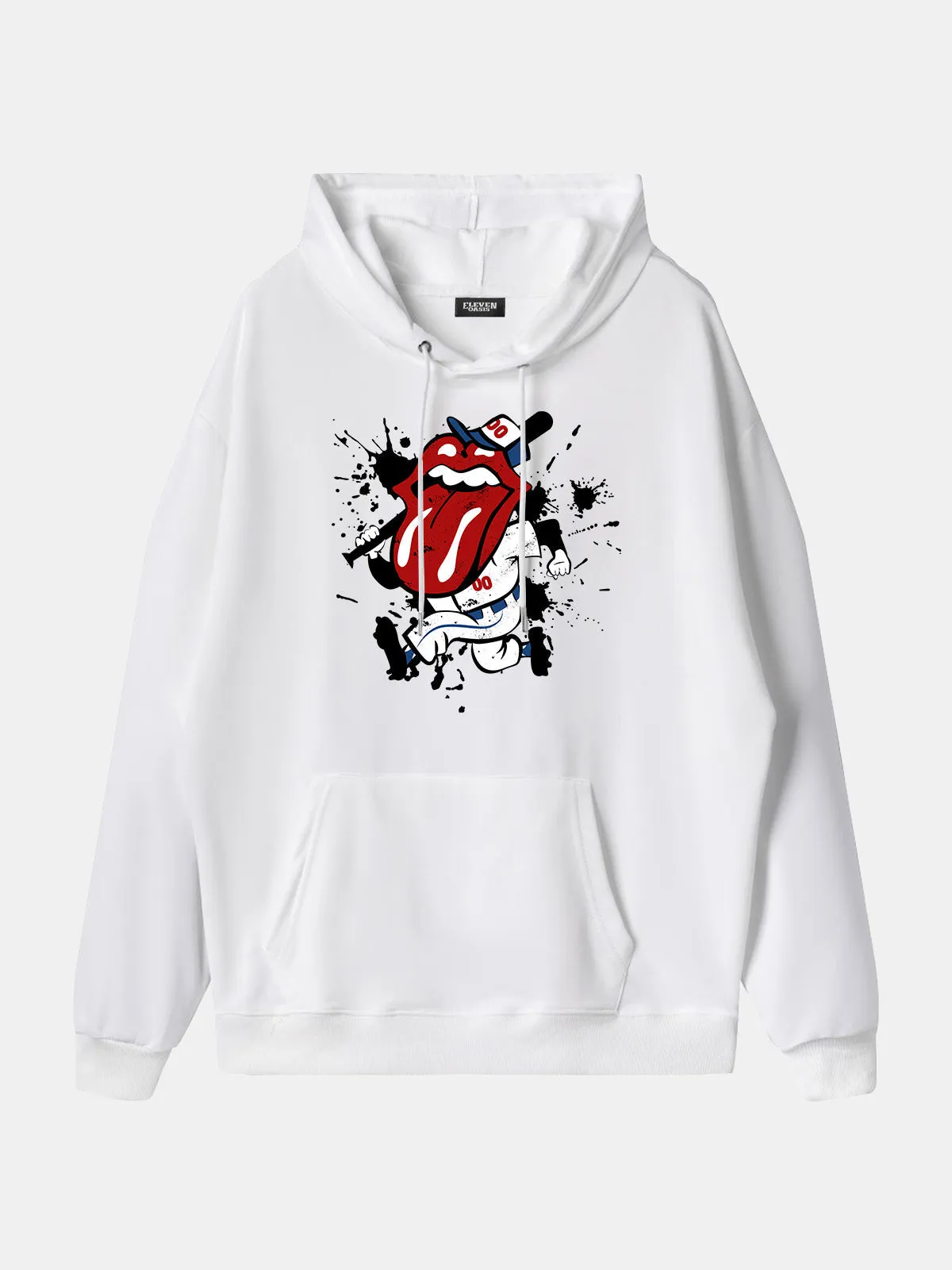 Rolling Stones Baseball Player Graphic Hoodie sold by Eleven Oasis product image thumbnail 3