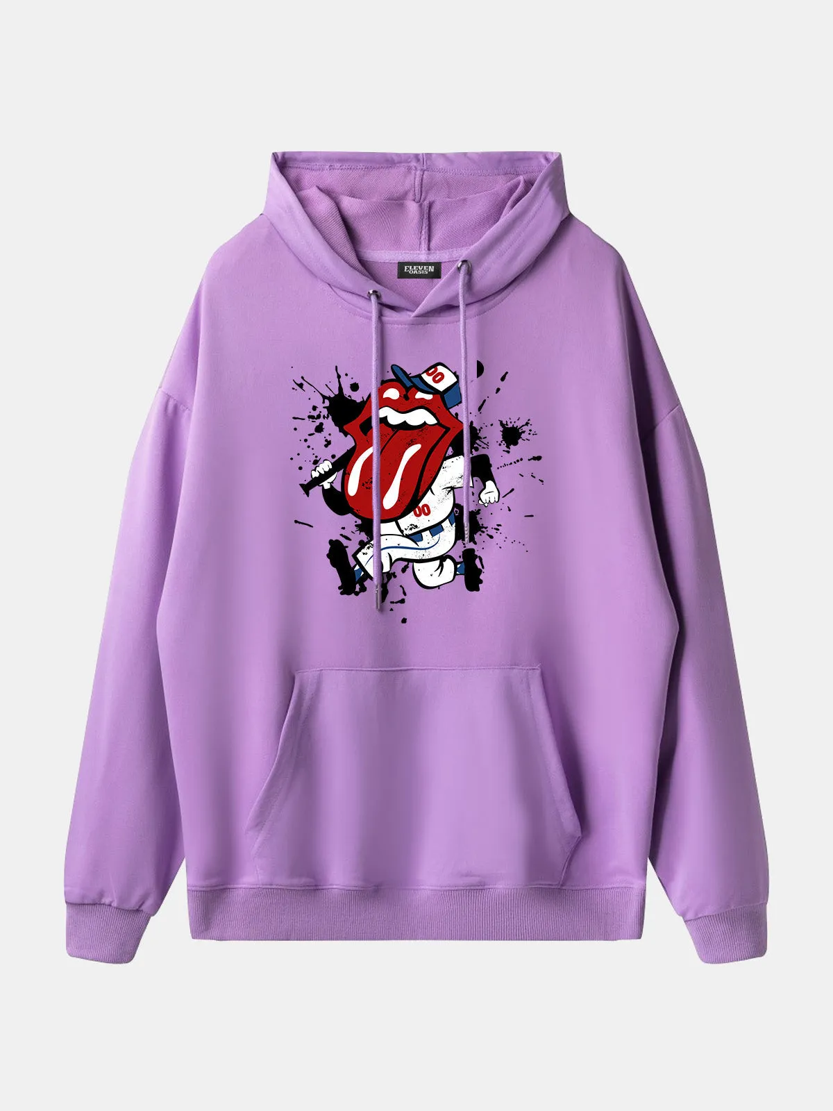 Rolling Stones Baseball Player Graphic Hoodie sold by Eleven Oasis product image thumbnail 2