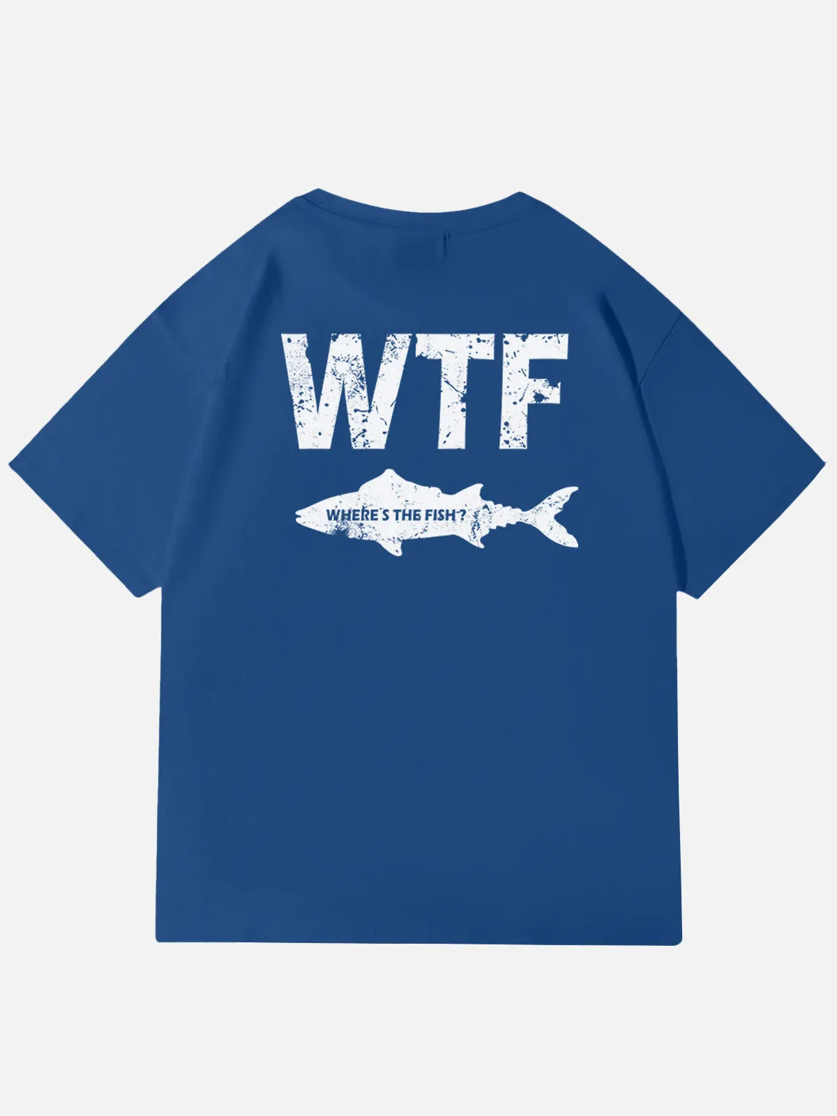 WTF Where's The Fish Graphic Cotton T-Shirt sold by Eleven Oasis product image thumbnail 3