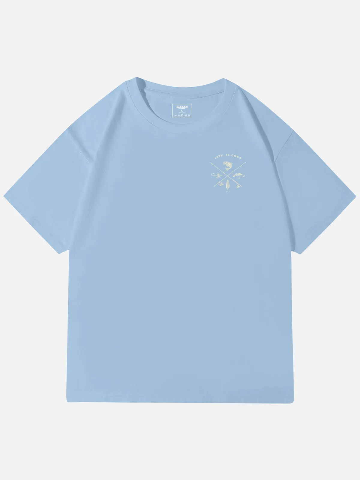 Life Is Good Fishing Crest Cotton T-Shirt sold by Eleven Oasis product image thumbnail 2