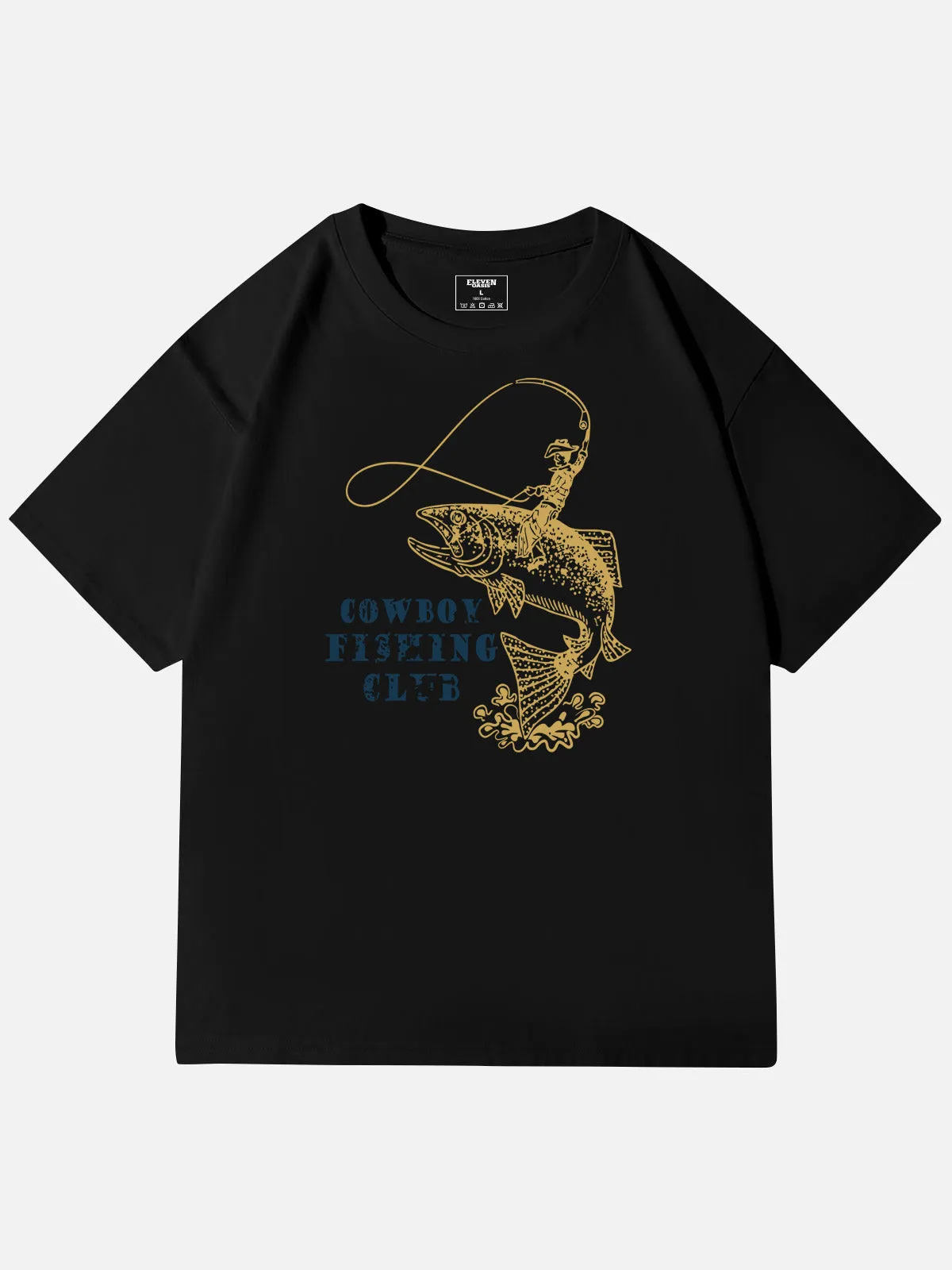 Cowboy Fishing Club Graphic Cotton T-Shirt sold by Eleven Oasis product image thumbnail 3