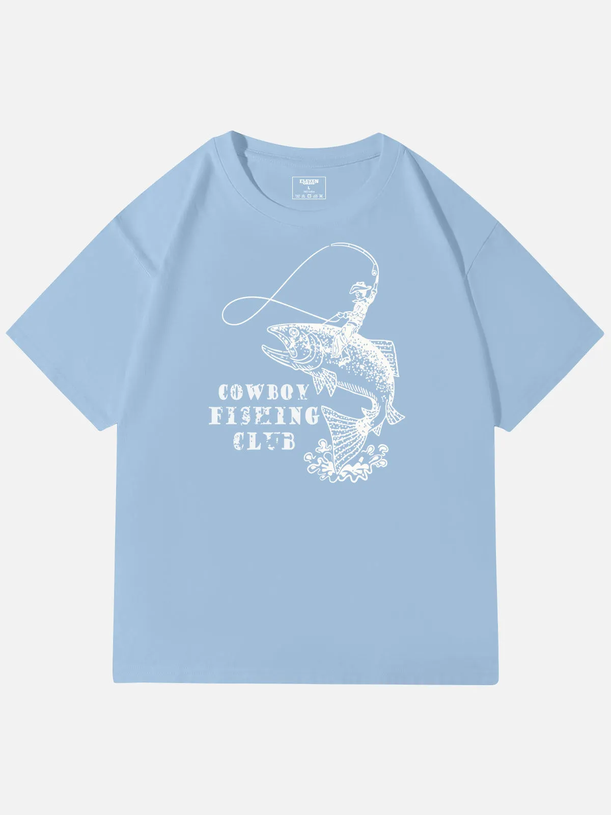 Cowboy Fishing Club Graphic Cotton T-Shirt sold by Eleven Oasis