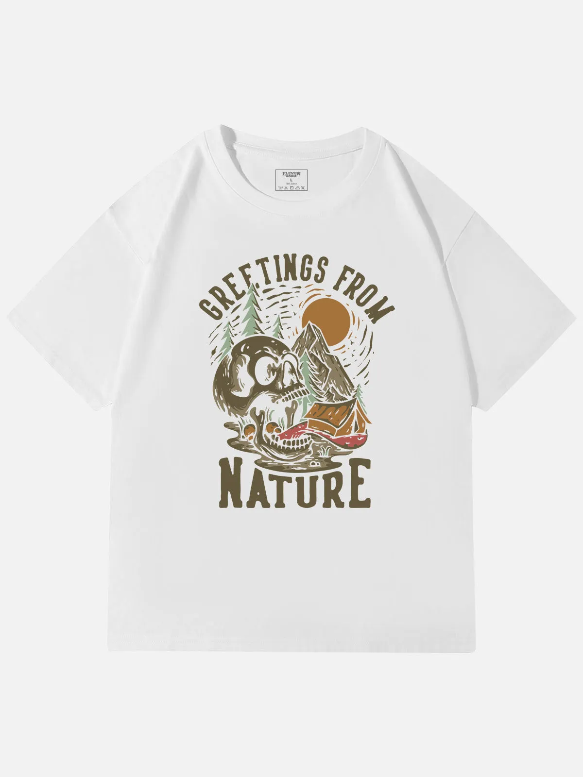 Greetings From Nature Skull Graphic Cotton T-Shirt sold by Eleven Oasis product image thumbnail 2