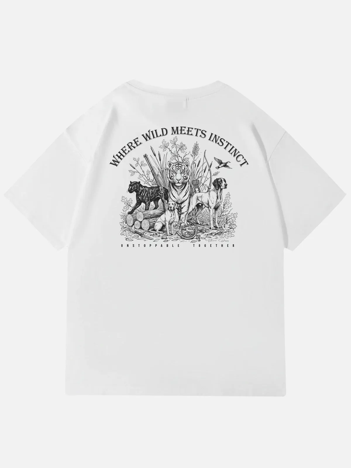 Where Wild Meets Instinct Graphic Cotton T-Shirt sold by Eleven Oasis product image thumbnail 3