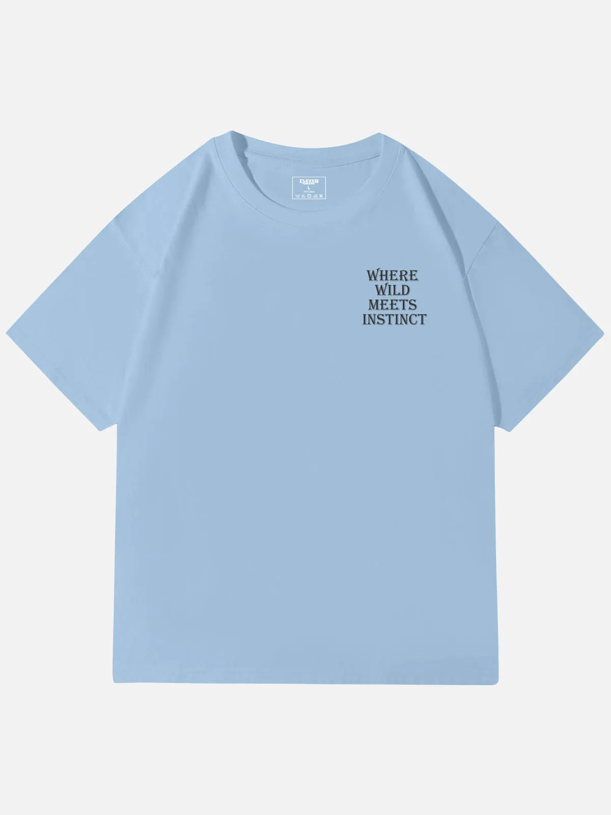 Where Wild Meets Instinct Graphic Cotton T-Shirt sold by Eleven Oasis product image thumbnail 4