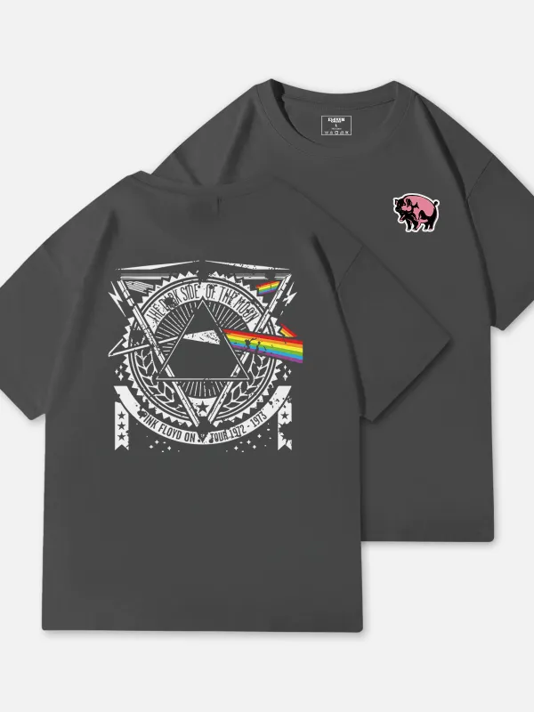 Pink Floyd "Dark Side of the Moon Tour '72-'73" Cotton T-Shirt sold by Eleven Oasis