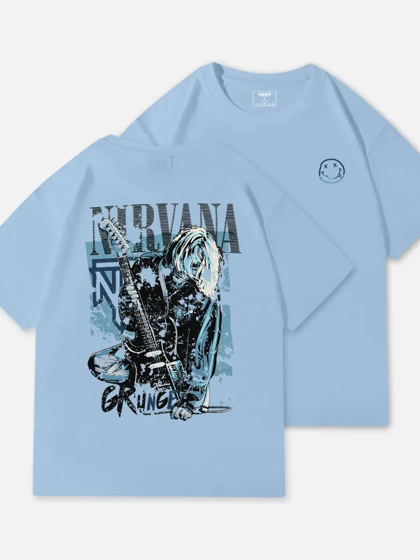 Nirvana Kurt Cobain Grunge Graphic Cotton T-Shirt sold by Eleven Oasis