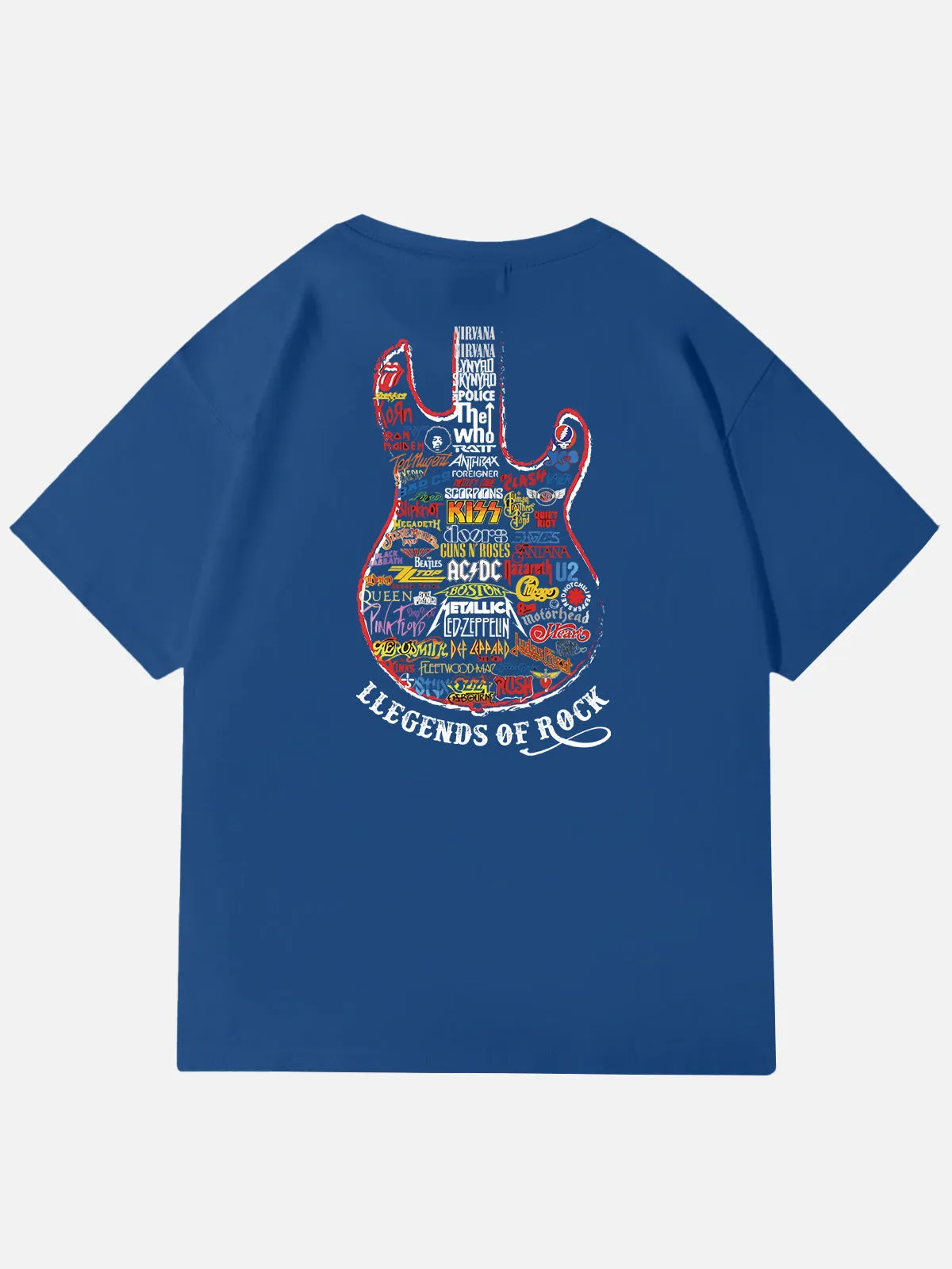 Legends of Rock Guitar Collage Cotton T-Shirt sold by Eleven Oasis product image thumbnail 5