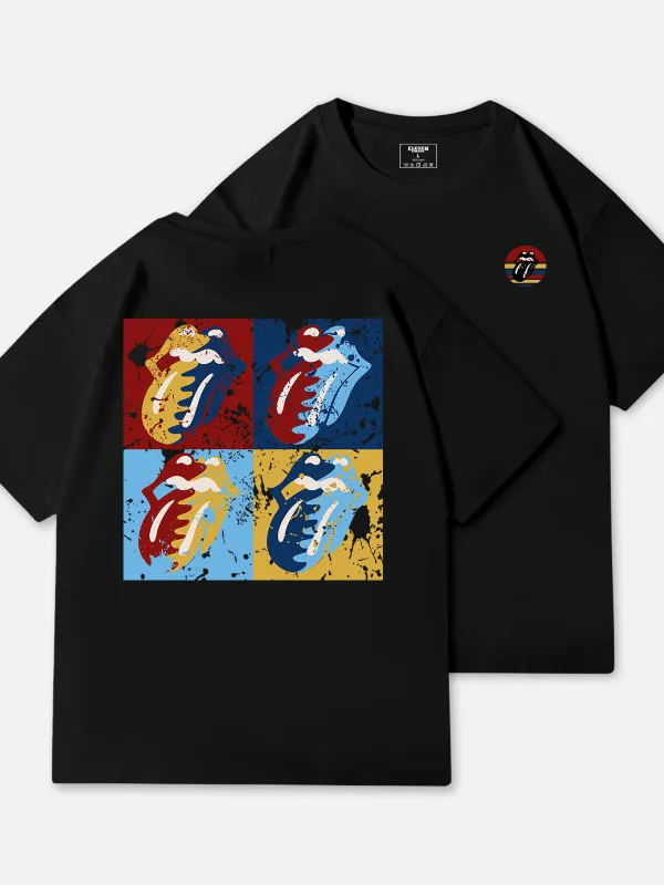Rolling Stones Pop Art Tongue Logo Cotton T-Shirt sold by Eleven Oasis