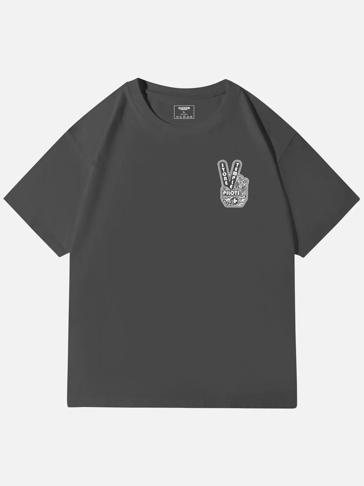 Stone Temple Pilots Peace Sign Graphic Cotton T-Shirt sold by Eleven Oasis product image thumbnail 5