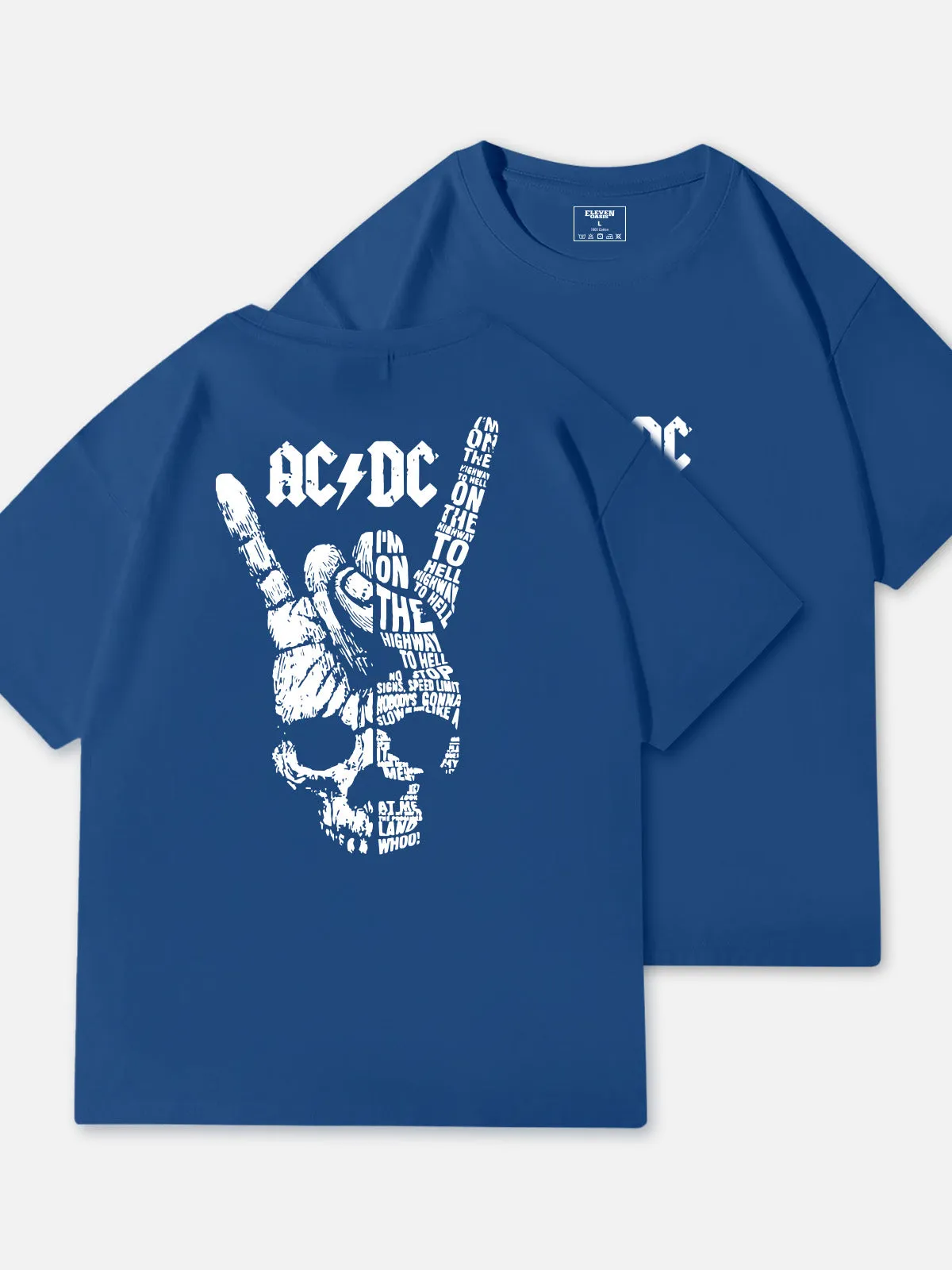 AC/DC Highway to Hell Rock Hand Vintage Band Cotton T-Shirt sold by Eleven Oasis