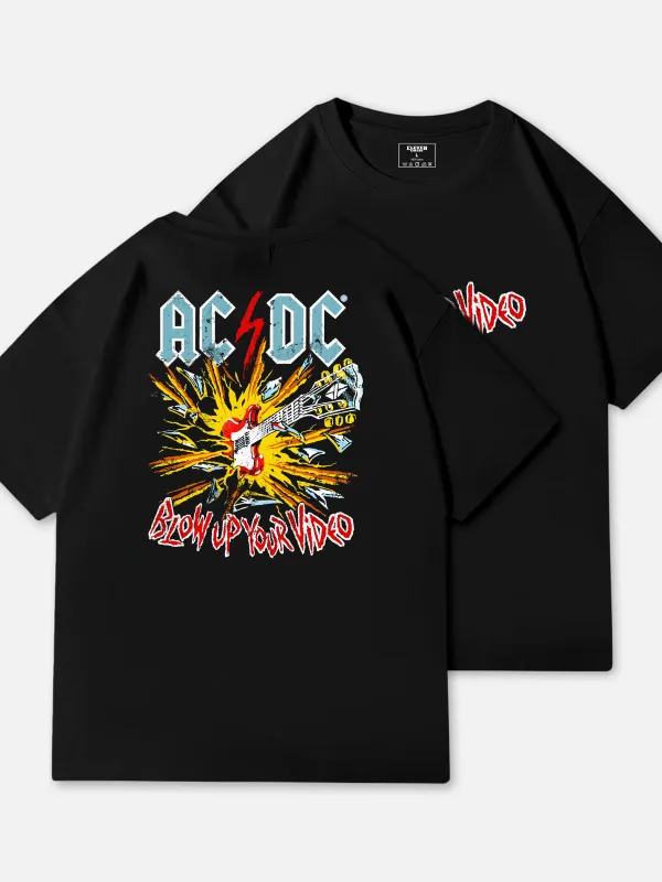 AC/DC Blow Up Your Video Vintage Band Cotton T-Shirt sold by Eleven Oasis