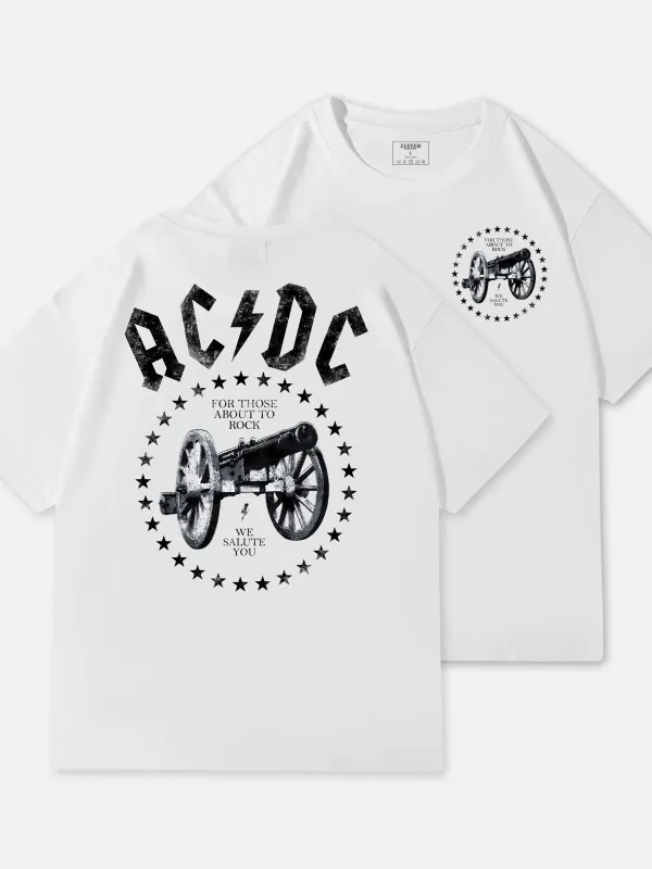 AC/DC For Those About to Rock Vintage Band Cotton T-Shirt sold by Eleven Oasis