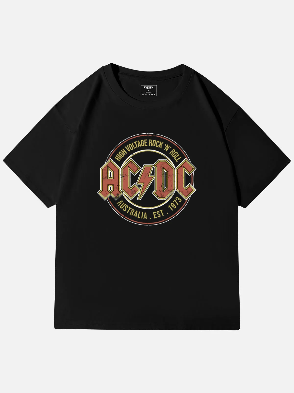 AC/DC High Voltage Vintage Band Cotton T-Shirt sold by Eleven Oasis product image thumbnail 2