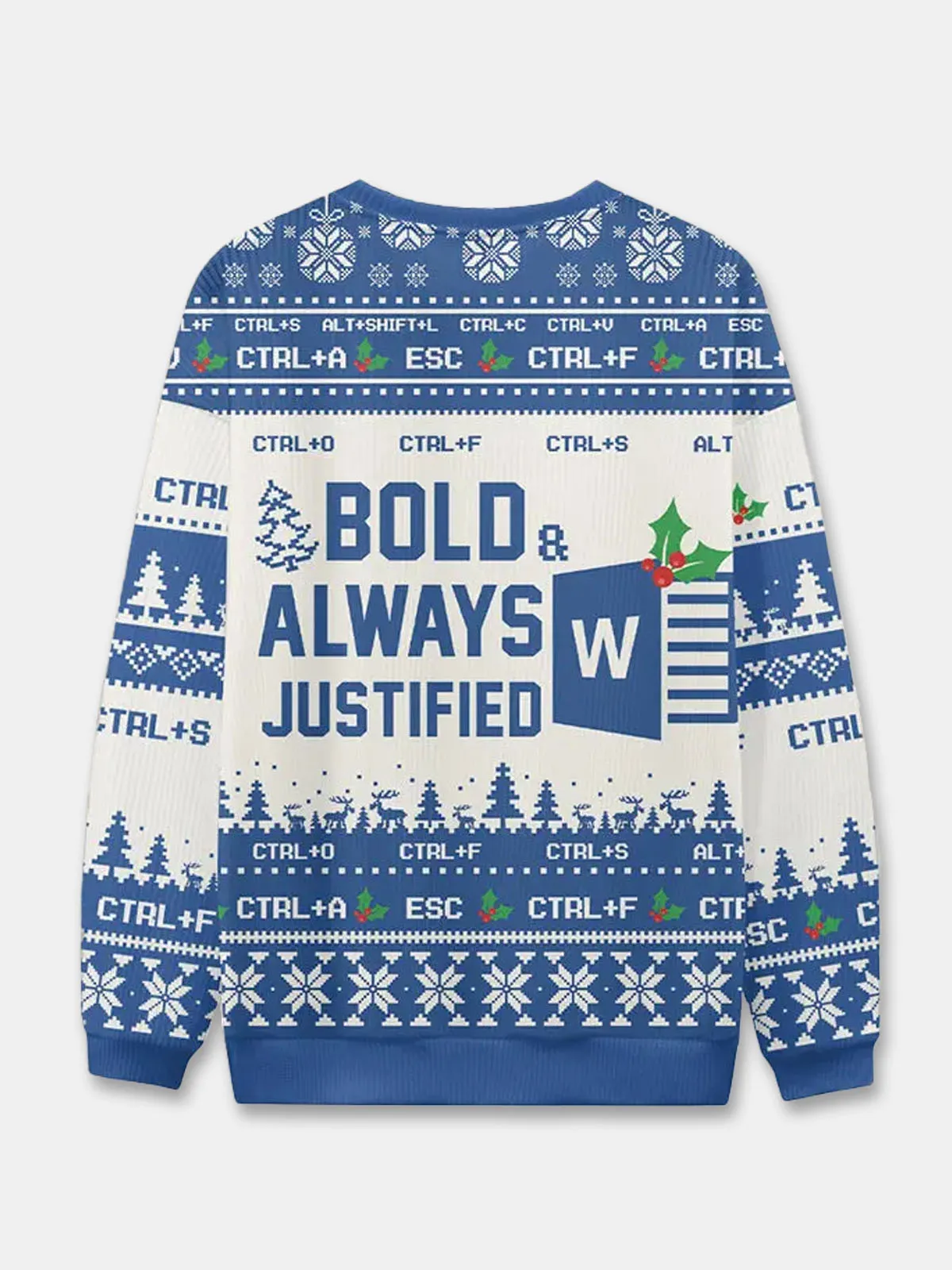 Ugly Christmas Sweater Microsoft Office Humor Sweatshirt sold by Eleven Oasis product image thumbnail 4