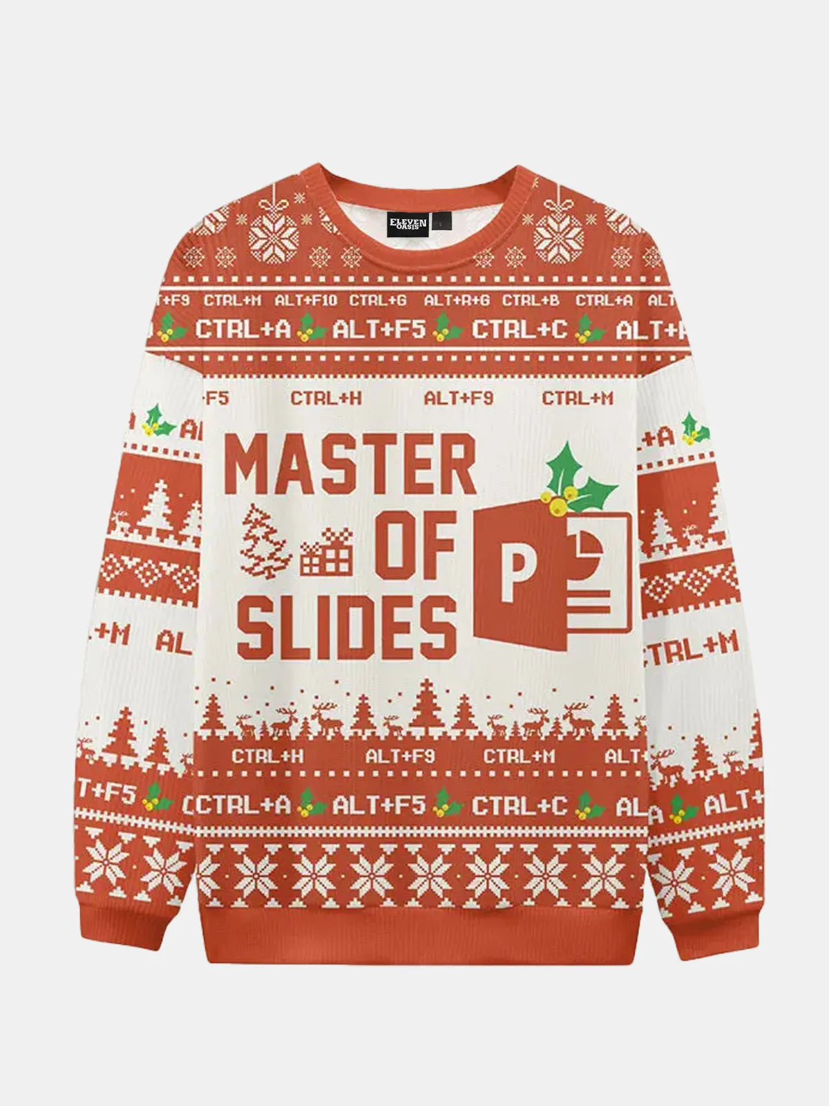 Ugly Christmas Sweater Microsoft Office Humor Sweatshirt sold by Eleven Oasis