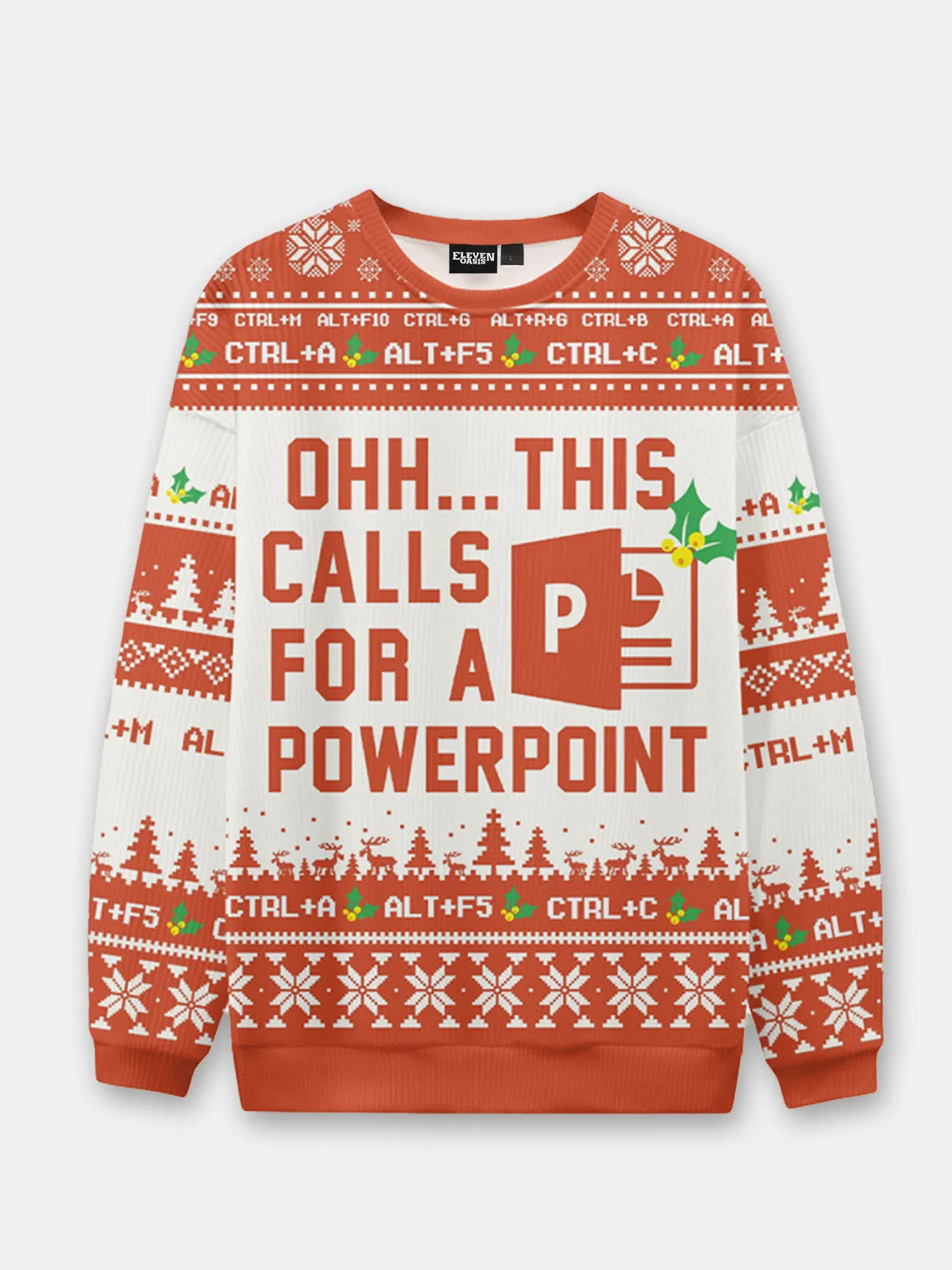 Ugly Christmas Sweater Spreadsheet Excel Spreadsheet Sweatshirt sold by Eleven Oasis