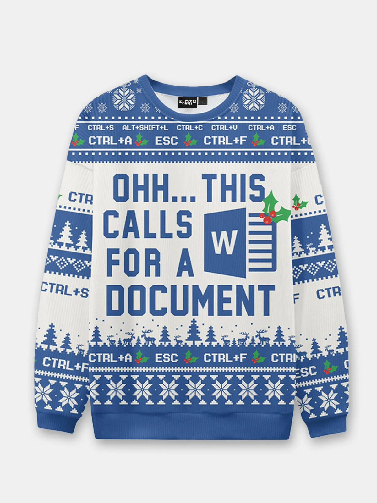 Ugly Christmas Sweater Spreadsheet Excel Spreadsheet Sweatshirt sold by Eleven Oasis product image thumbnail 3