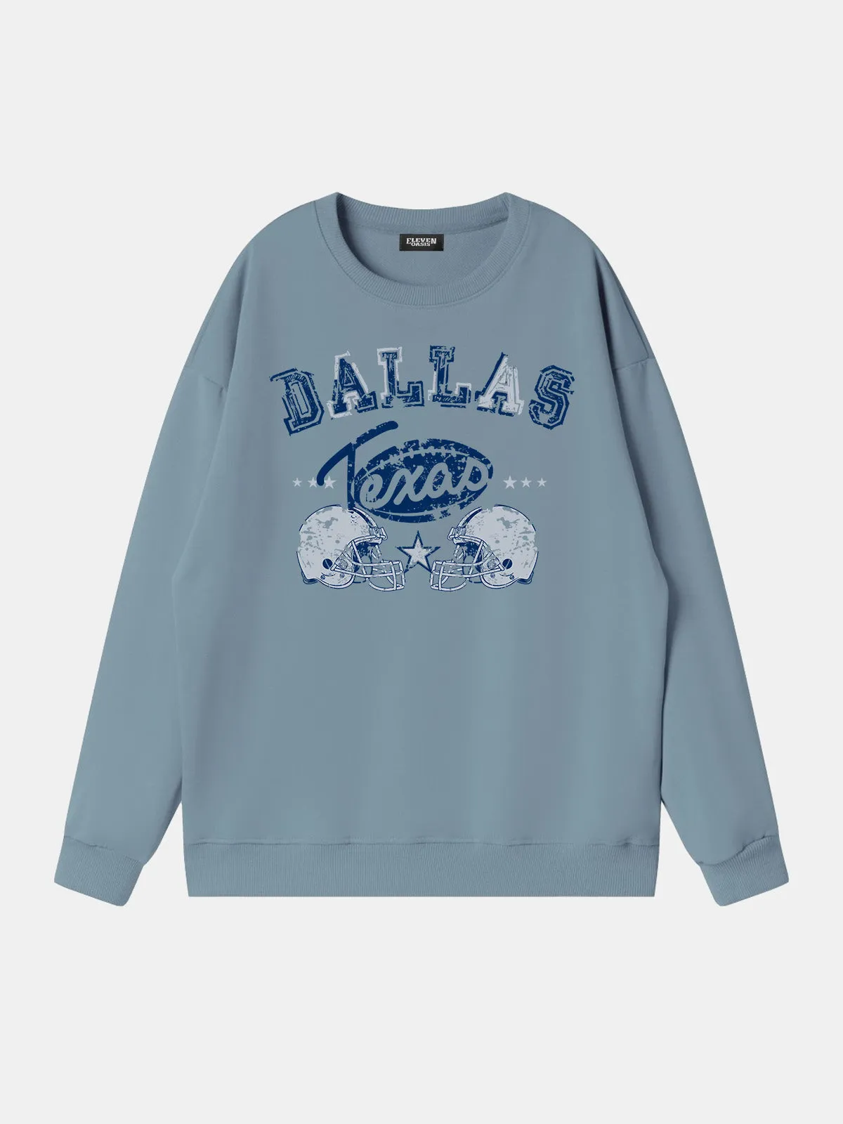 Dallas Texas Football Helmets Graphic Sweatshirt sold by Eleven Oasis