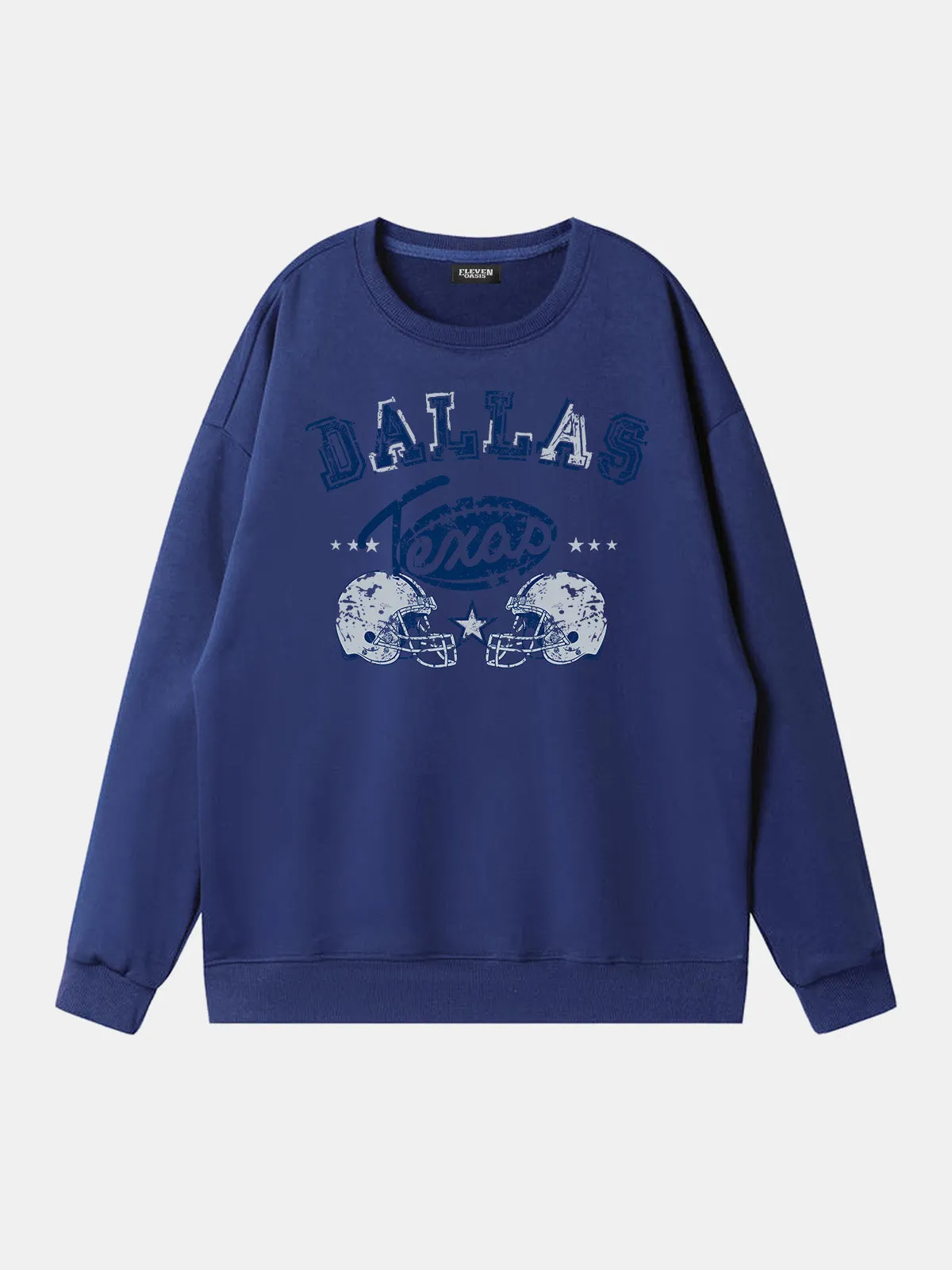Dallas Texas Football Helmets Graphic Sweatshirt sold by Eleven Oasis product image thumbnail 4