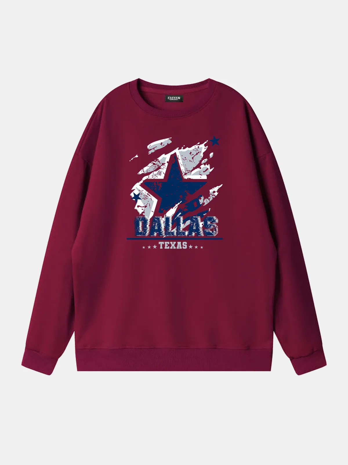 Dallas Texas Football Star Graphic Sweatshirt sold by Eleven Oasis product image thumbnail 5