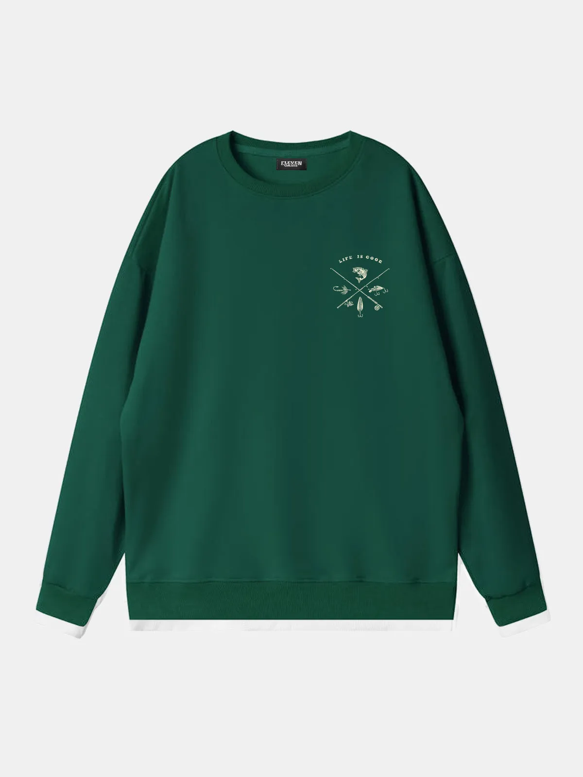 Life Is Good Fishing Crest Sweatshirt sold by Eleven Oasis product image thumbnail 5