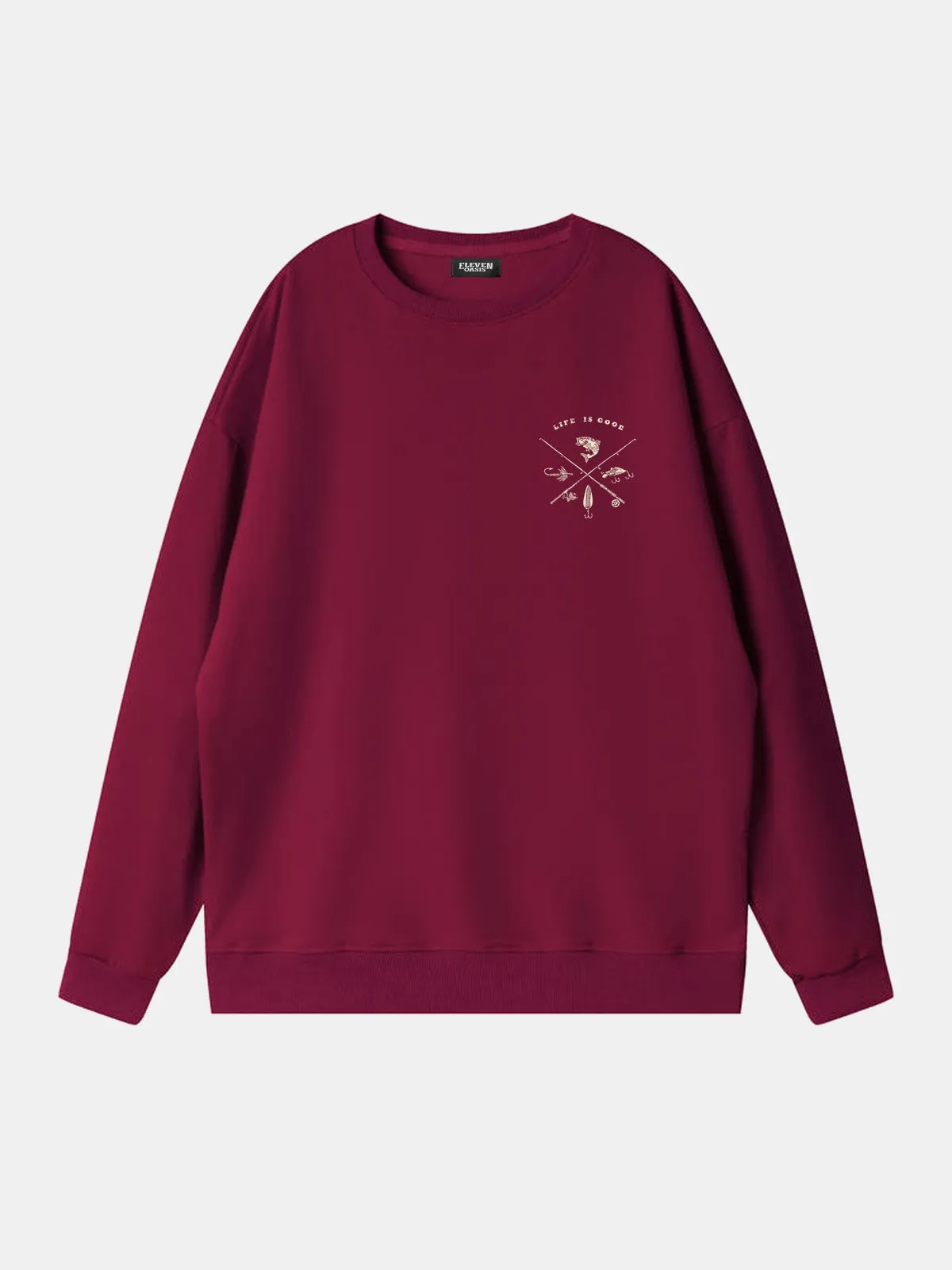 Life Is Good Fishing Crest Sweatshirt sold by Eleven Oasis product image thumbnail 3