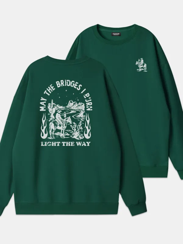 Western Rider Burn Light the Way Sweatshirt sold by Eleven Oasis